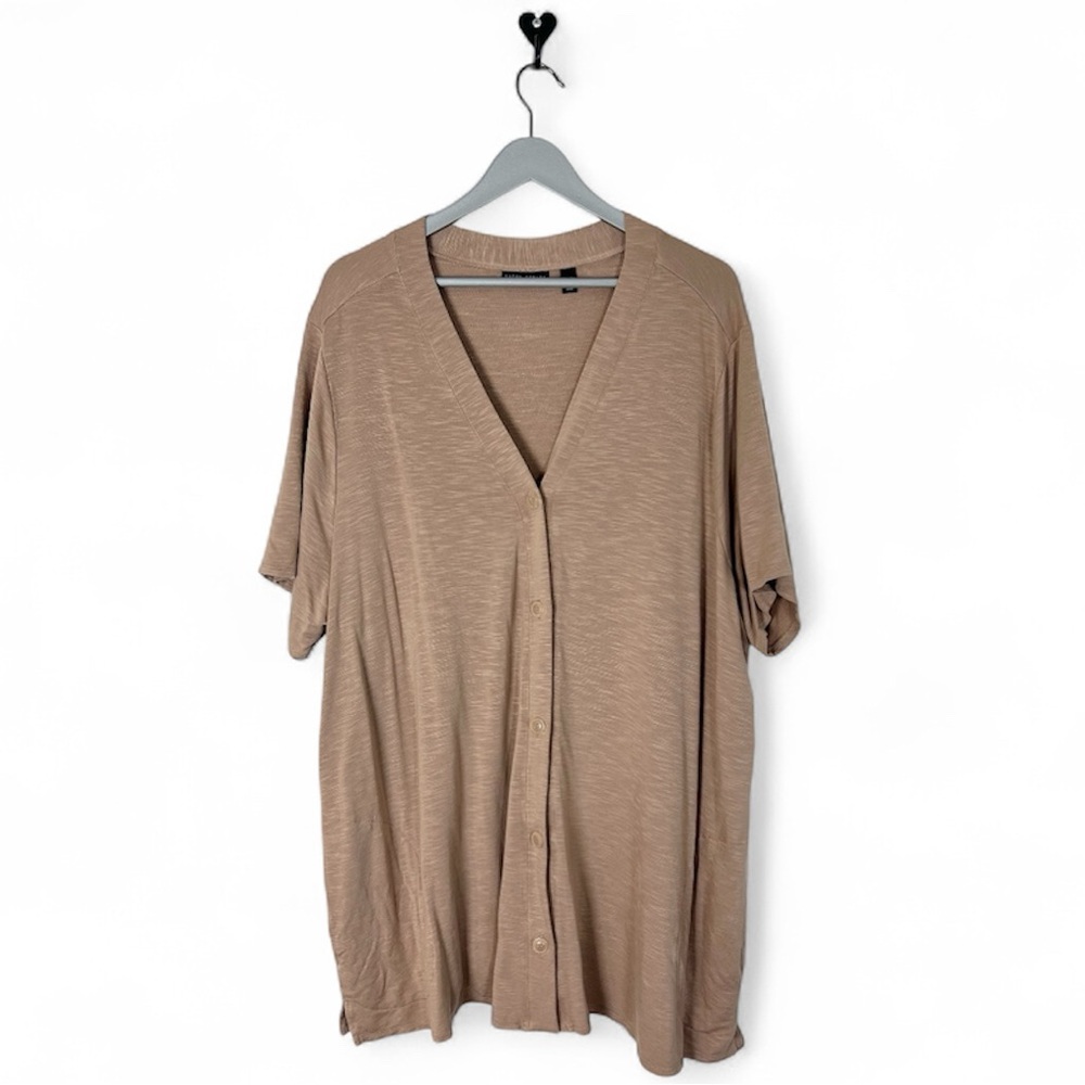 Susan‎ Graver Weekend size 4X Textured Jersey Knit Button Front Cardigan